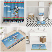 Unicorn Pew Pew Christmas Bathroom Set Xmas Holiday Patterns - Wonder Print Shop