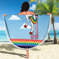 Unicorn Pew Pew Christmas Beach Blanket Xmas Holiday Patterns - Wonder Print Shop