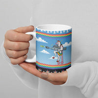 Unicorn Pew Pew Christmas Ceramic Mug Xmas Holiday Patterns - Wonder Print Shop