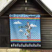 Unicorn Pew Pew Christmas Quilt Xmas Holiday Patterns - Wonder Print Shop