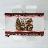 All Booked For Christmas Bookish Cat Tablecloth Cozy Reader Fair Isle Knit Ugly Xmas Pattern