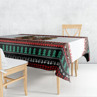 All Booked For Christmas Bookish Cat Tablecloth Cozy Reader Fair Isle Knit Ugly Xmas Pattern