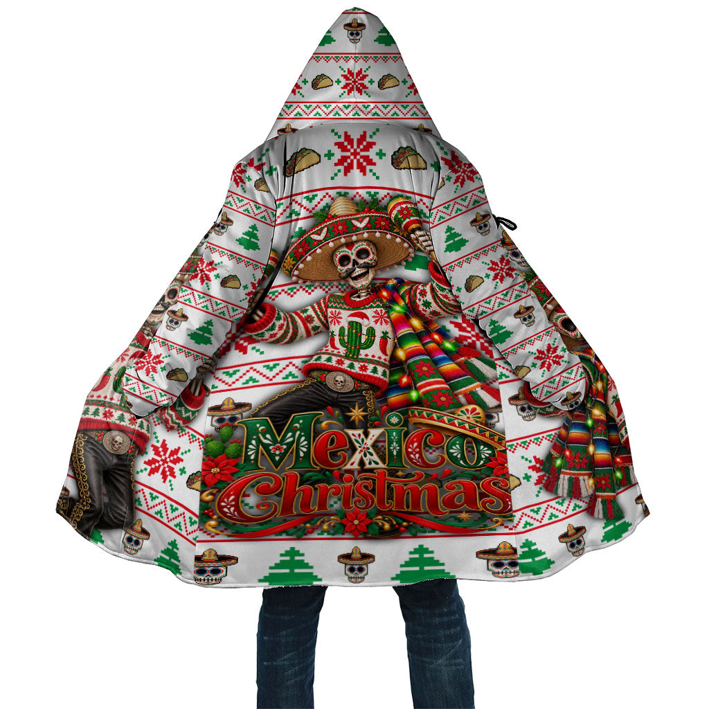 Mexico Christmas Cloak Ugly Fair Isle Fiesta Skeleton Sombrero