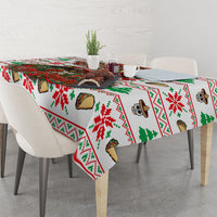 Mexico Christmas Tablecloth Ugly Fair Isle Fiesta Skeleton Sombrero