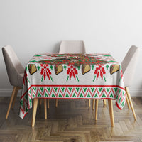 Mexico Christmas Tablecloth Ugly Fair Isle Fiesta Skeleton Sombrero