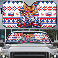 Slovakia Christmas Auto Sun Shade Ugly Fair Isle Gingerbread Man Candy Cane