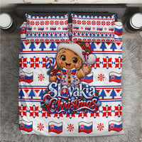 Slovakia Christmas Bedding Set Ugly Fair Isle Gingerbread Man Candy Cane