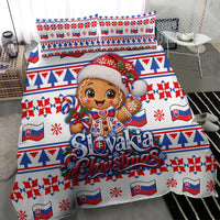 Slovakia Christmas Bedding Set Ugly Fair Isle Gingerbread Man Candy Cane