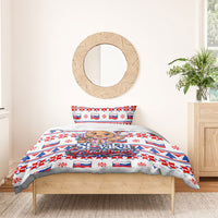 Slovakia Christmas Bedding Set Ugly Fair Isle Gingerbread Man Candy Cane