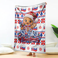 Slovakia Christmas Blanket Ugly Fair Isle Gingerbread Man Candy Cane