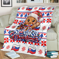 Slovakia Christmas Blanket Ugly Fair Isle Gingerbread Man Candy Cane