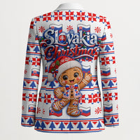Slovakia Christmas Blazer Ugly Fair Isle Gingerbread Man Candy Cane