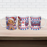 Slovakia Christmas Ceramic Mug Ugly Fair Isle Gingerbread Man Candy Cane