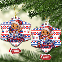 Slovakia Christmas Ceramic Ornament Ugly Fair Isle Gingerbread Man Candy Cane