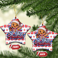 Slovakia Christmas Ceramic Ornament Ugly Fair Isle Gingerbread Man Candy Cane