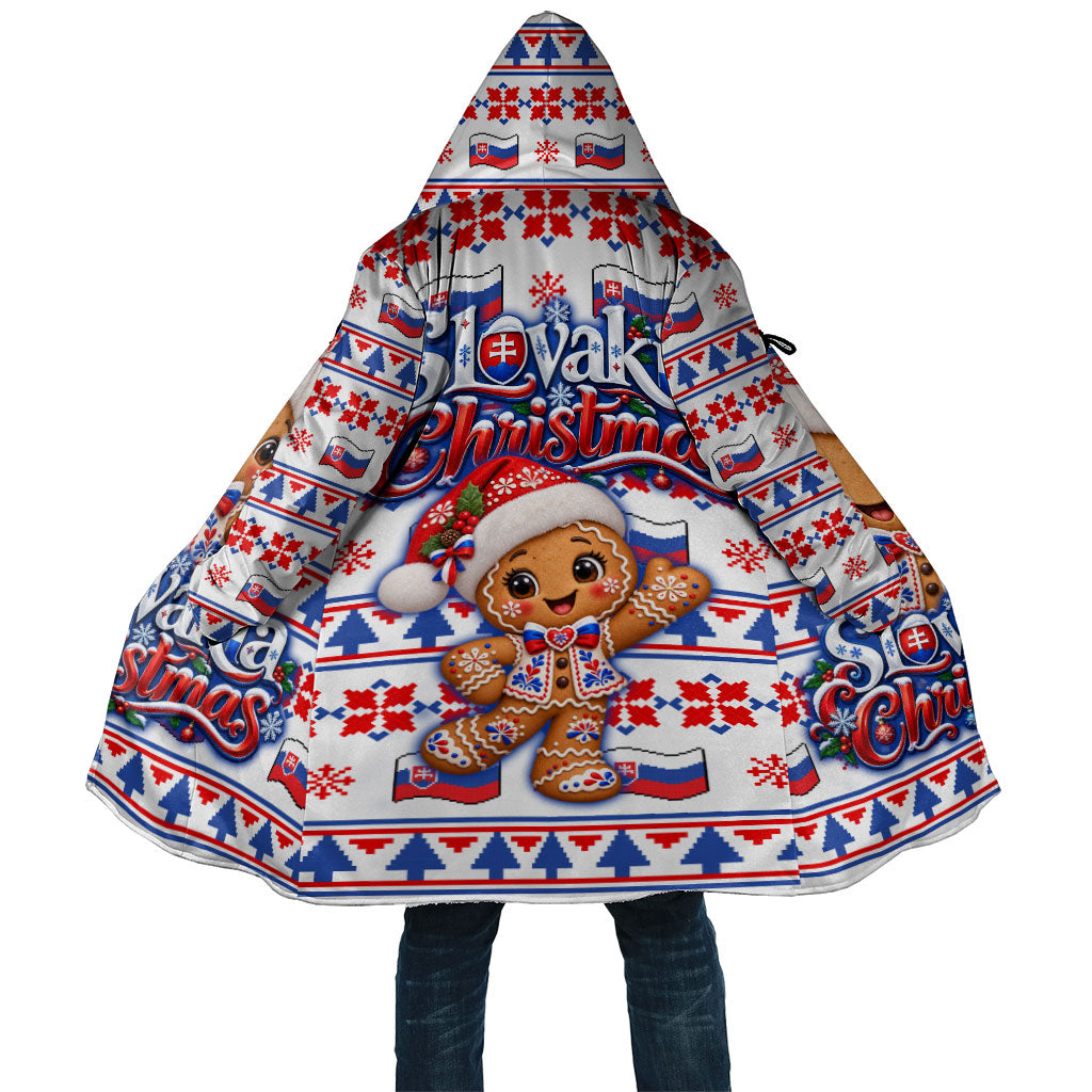 Slovakia Christmas Cloak Ugly Fair Isle Gingerbread Man Candy Cane