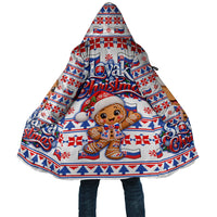 Slovakia Christmas Cloak Ugly Fair Isle Gingerbread Man Candy Cane