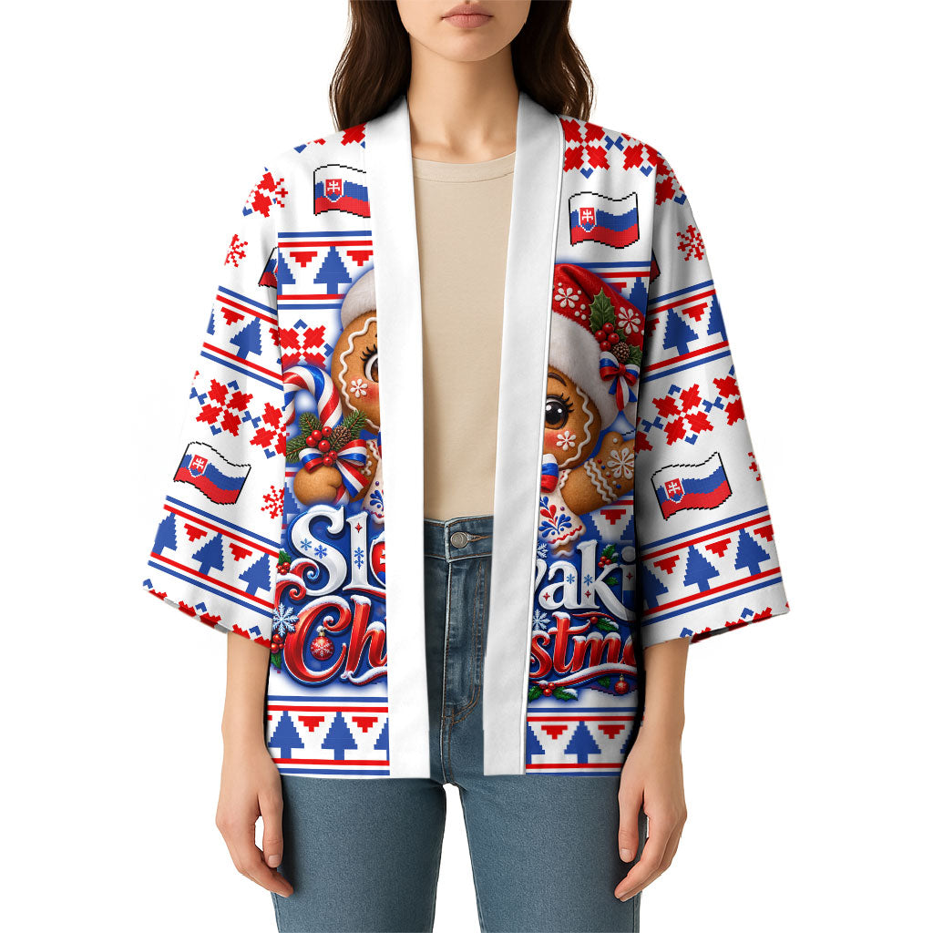 Slovakia Christmas Kimono Ugly Fair Isle Gingerbread Man Candy Cane