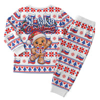 Slovakia Christmas Pajama Set Ugly Fair Isle Gingerbread Man Candy Cane