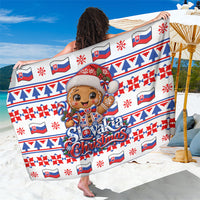 Slovakia Christmas Sarong Ugly Fair Isle Gingerbread Man Candy Cane