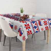 Slovakia Christmas Tablecloth Ugly Fair Isle Gingerbread Man Candy Cane