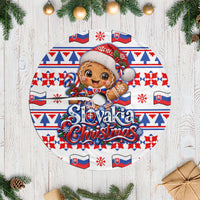 Slovakia Christmas Tree Skirt Ugly Fair Isle Gingerbread Man Candy Cane