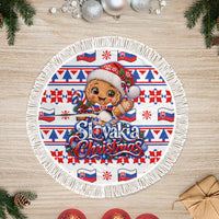 Slovakia Christmas Tree Skirt Ugly Fair Isle Gingerbread Man Candy Cane