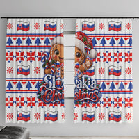 Slovakia Christmas Window Curtain Ugly Fair Isle Gingerbread Man Candy Cane