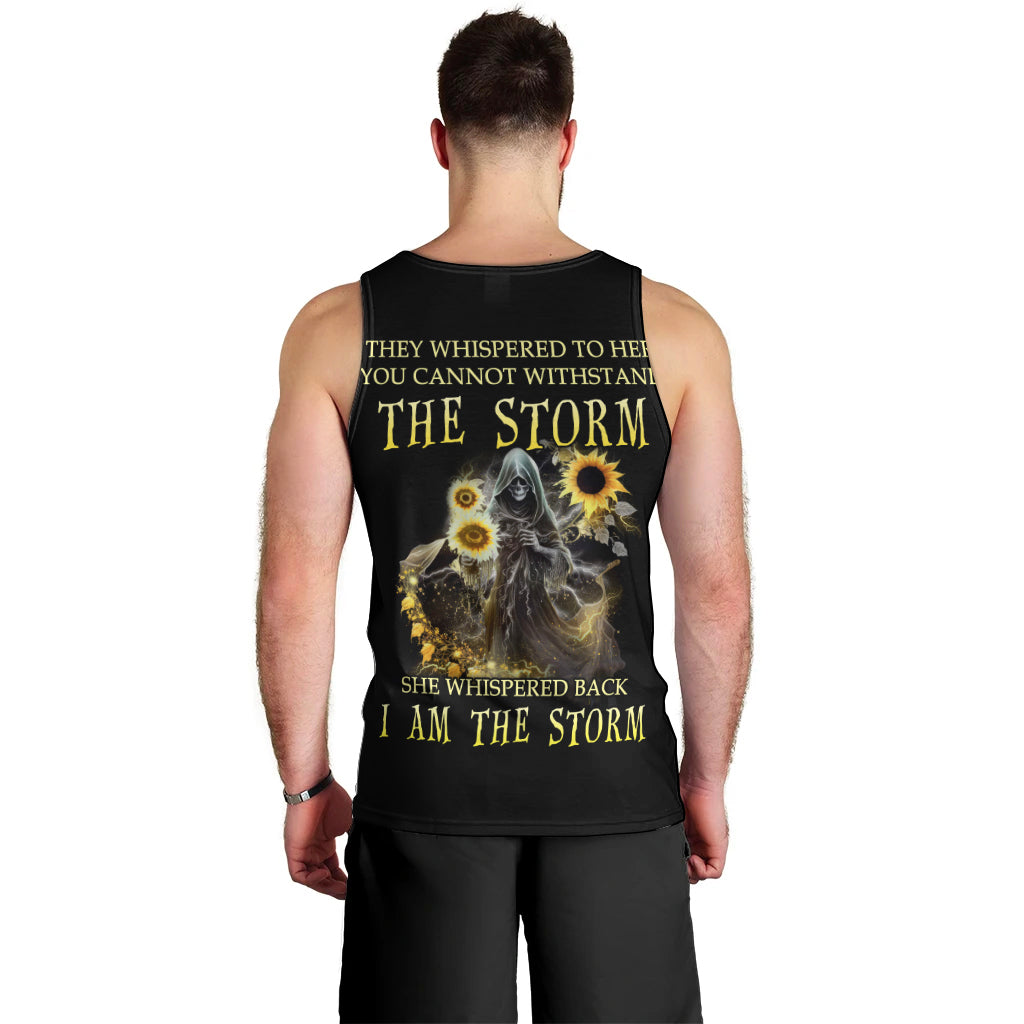 I Am The Storm Reaper Sunflower Roses Wings Men Tank Top - Wonder Print Shop