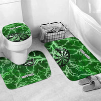 Personalized Darts Lightning Green Storm Bathroom Set with Electric Energy Pattern and Dartboard Graphics - Wonder Print Shop