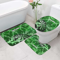 Personalized Darts Lightning Green Storm Bathroom Set with Electric Energy Pattern and Dartboard Graphics - Wonder Print Shop