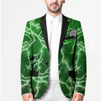 Personalized Darts Lightning Green Storm Blazer with Electric Energy Pattern and Dartboard Graphics - Wonder Print Shop