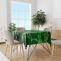 Personalized Darts Lightning Green Storm Tablecloth with Electric Energy Pattern and Dartboard Graphics - Wonder Print Shop
