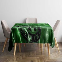 Personalized Darts Lightning Green Storm Tablecloth with Electric Energy Pattern and Dartboard Graphics - Wonder Print Shop