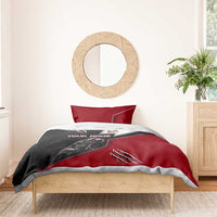 Personalized Raven Billiards Bedding Set with Dark Cemetery Scene and Red Eye Crow Artwork - Wonder Print Shop