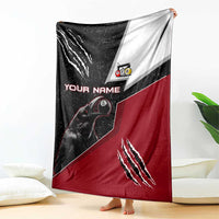 Personalized Raven Billiards Blanket with Dark Cemetery Scene and Red Eye Crow Artwork - Wonder Print Shop