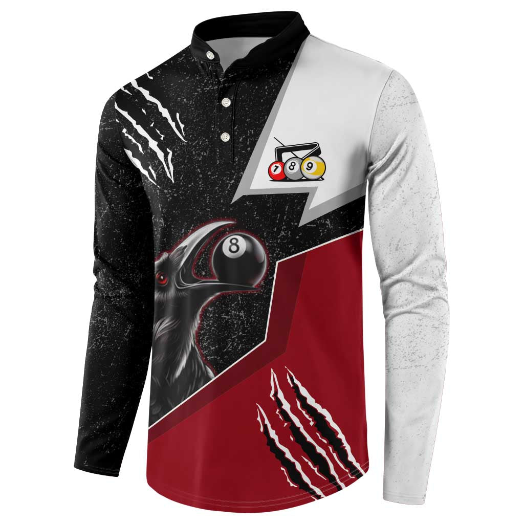 Personalized Raven Billiards Button Sweatshirt with Dark Cemetery Scene and Red Eye Crow Artwork - Wonder Print Shop