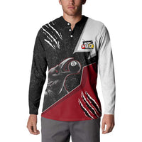 Personalized Raven Billiards Button Sweatshirt with Dark Cemetery Scene and Red Eye Crow Artwork - Wonder Print Shop