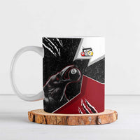 Personalized Raven Billiards Ceramic Mug with Dark Cemetery Scene and Red Eye Crow Artwork - Wonder Print Shop