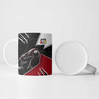 Personalized Raven Billiards Ceramic Mug with Dark Cemetery Scene and Red Eye Crow Artwork - Wonder Print Shop