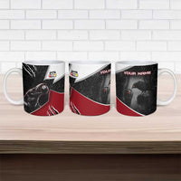 Personalized Raven Billiards Ceramic Mug with Dark Cemetery Scene and Red Eye Crow Artwork - Wonder Print Shop