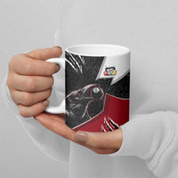 Personalized Raven Billiards Ceramic Mug with Dark Cemetery Scene and Red Eye Crow Artwork - Wonder Print Shop