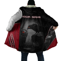Personalized Raven Billiards Cloak with Dark Cemetery Scene and Red Eye Crow Artwork - Wonder Print Shop