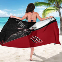 Personalized Raven Billiards Sarong with Dark Cemetery Scene and Red Eye Crow Artwork - Wonder Print Shop