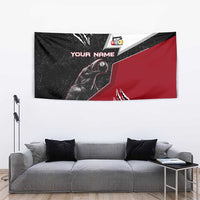 Personalized Raven Billiards Tapestry with Dark Cemetery Scene and Red Eye Crow Artwork - Wonder Print Shop