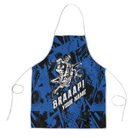Personalized Motocross Rider Apron with Blue Graffiti Splash Pattern - Wonder Print Shop