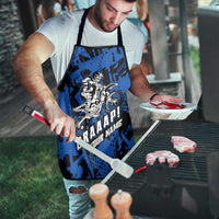 Personalized Motocross Rider Apron with Blue Graffiti Splash Pattern - Wonder Print Shop