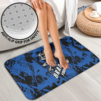 Personalized Motocross Rider Bathroom Set with Blue Graffiti Splash Pattern - Wonder Print Shop