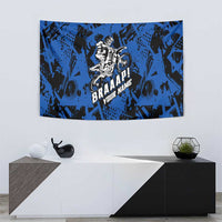 Personalized Motocross Rider Tapestry with Blue Graffiti Splash Pattern - Wonder Print Shop