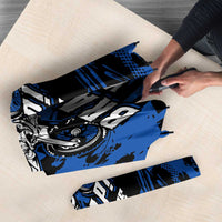 Personalized Motocross Rider Umbrella with Blue Graffiti Splash Pattern - Wonder Print Shop
